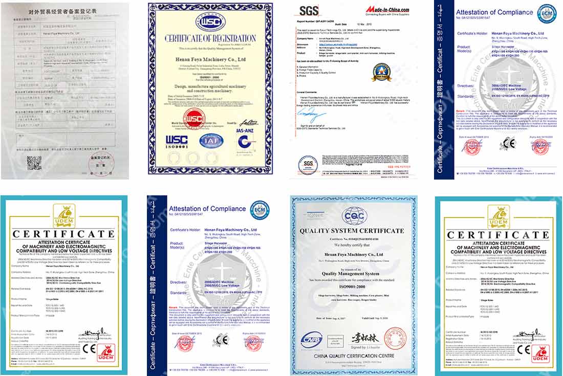 FOYA quality management system certificate